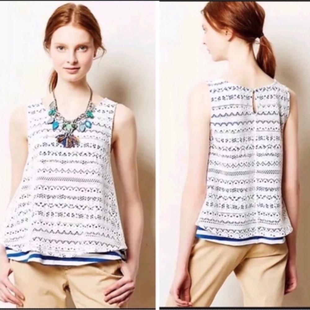 Anthropologie lace tank